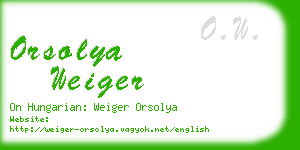 orsolya weiger business card
